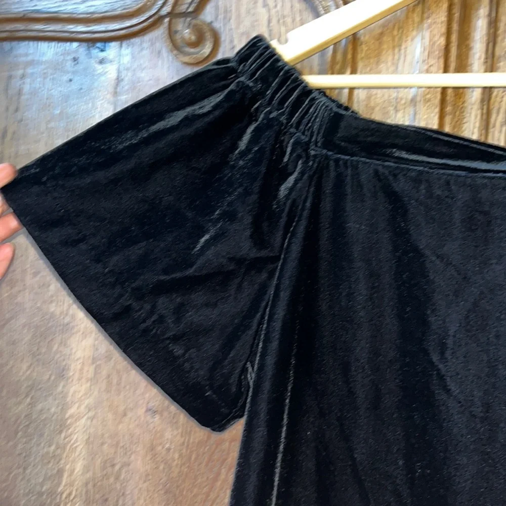 NEW LOFT Velvet black off the shoulder dress